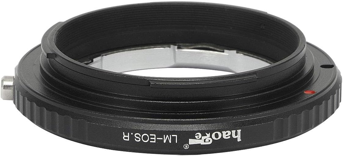 Haoge – Adaptador de montura manual para lente Leica M LM, Zeiss ZM, Voigtlander VM a Canon RF Mount R5 R6 sin espejo como Canon EOS R
