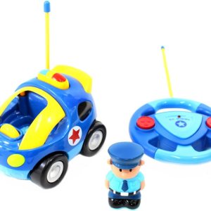 PowerTRC Control remoto de dibujos animados de coches y aviones con control remoto de radio con música y sonido Juguete rojo, azul y amarillo para PowerTRC Control remoto de dibujos animados de coches y aviones con control remoto de radio con música y sonido Juguete rojo, azul y amarillo para