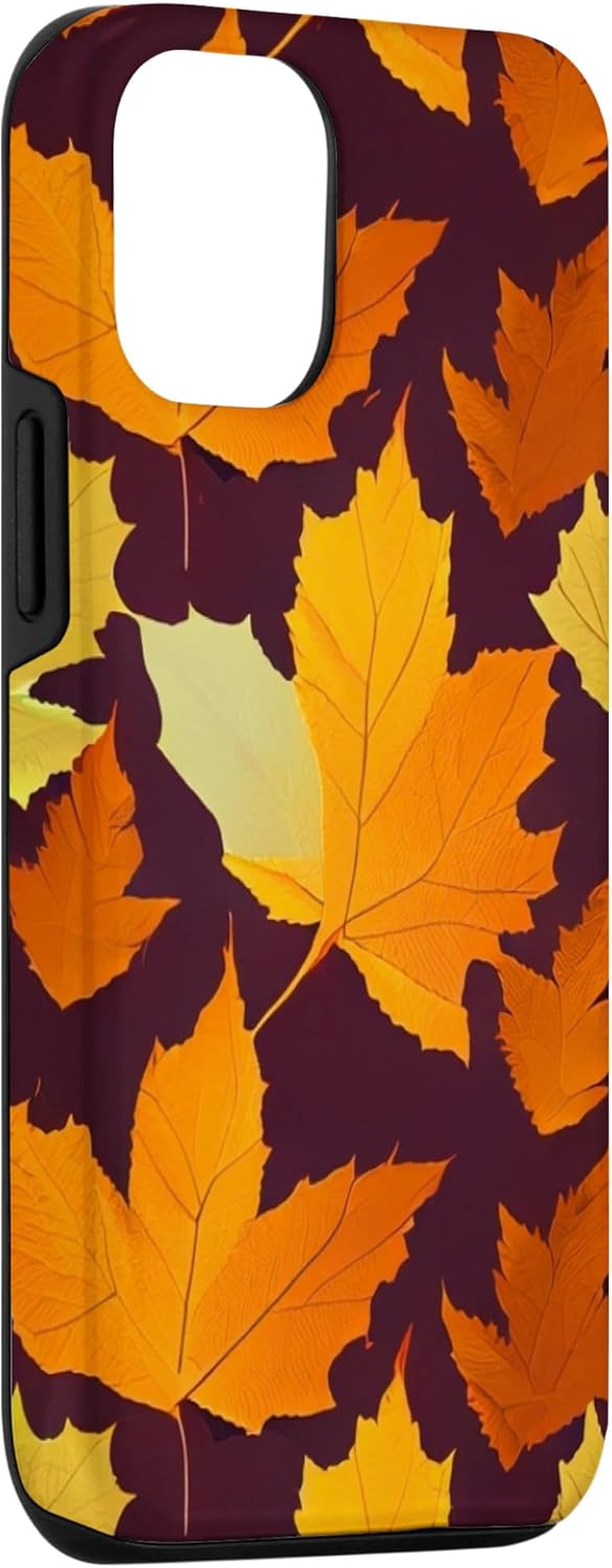 Funda de Halloween con diseño de hojas de otoño para iPhone 13
