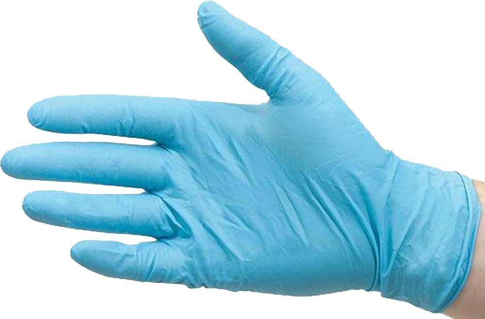 Guantes de examen de nitrilo azul de 10 mil extra Think de 12 pulgadas (10 mil), resistentes, sin polvo, textura, no estéril, sin látex, sin