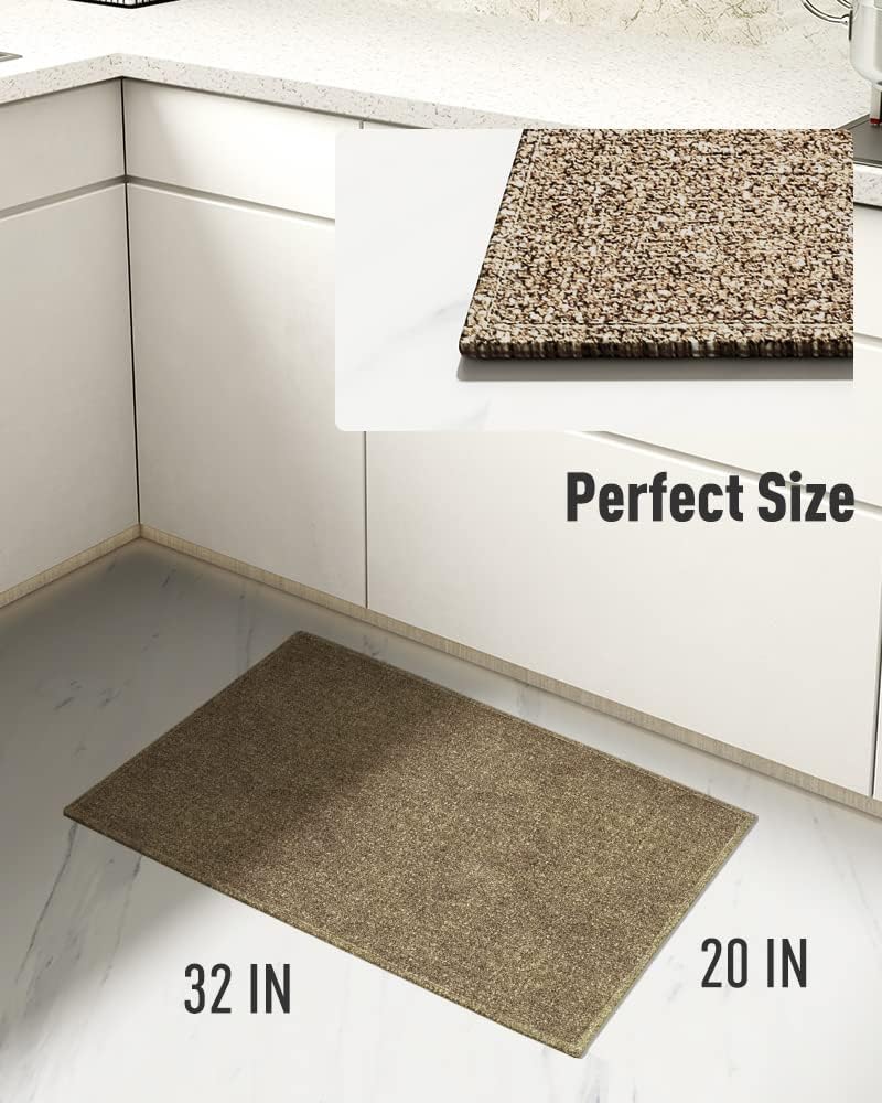 AMOAMI Alfombra de cocina lavable con parte trasera de goma antideslizante absorbente para fregadero de cocina, tapetes de cocina para piso,