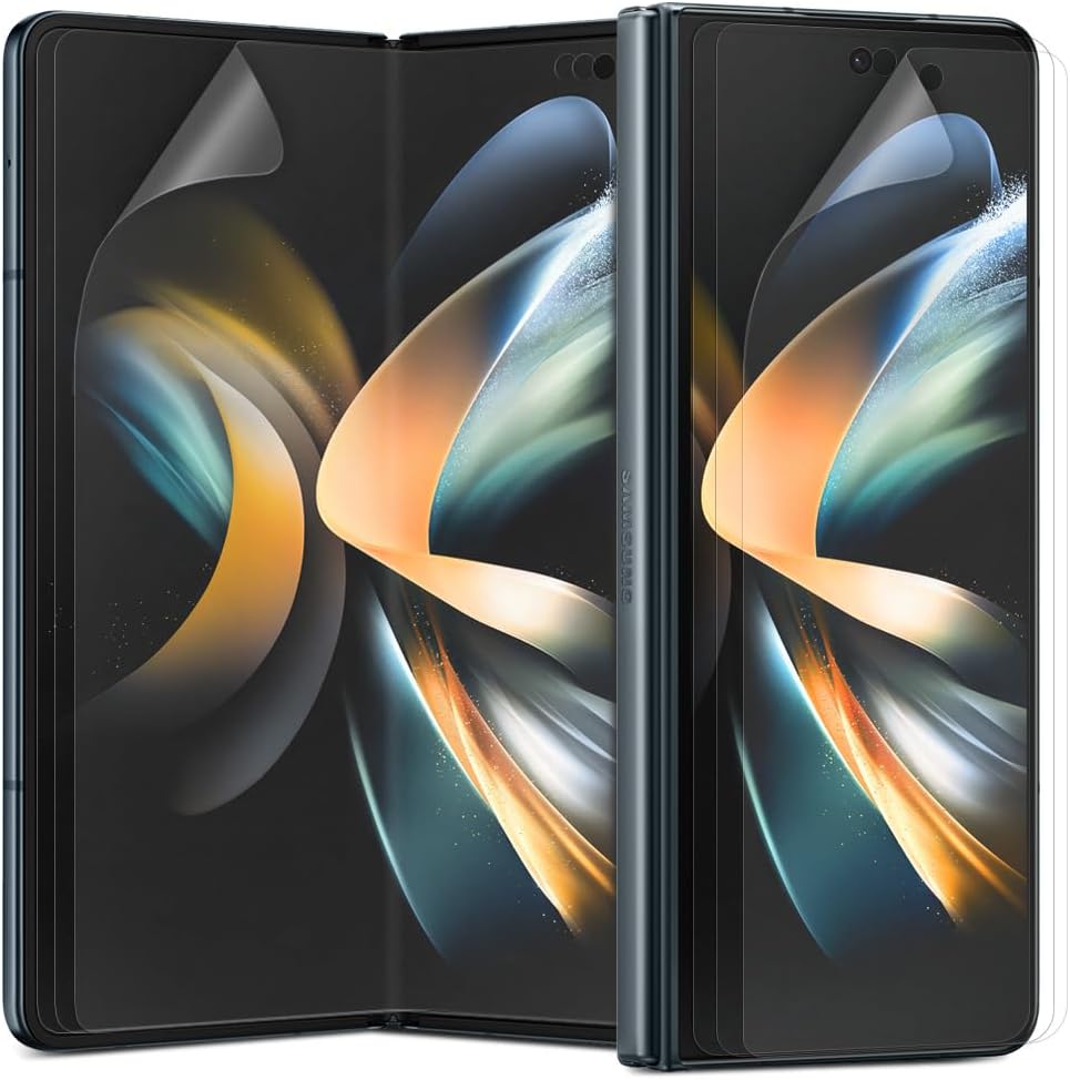 Paquete de 3+3 para Samsung Galaxy Z Fold 4 5G, protector de pantalla mate antirreflejo EPU+TPU, paquete de 3 cubiertas completamente en el interior