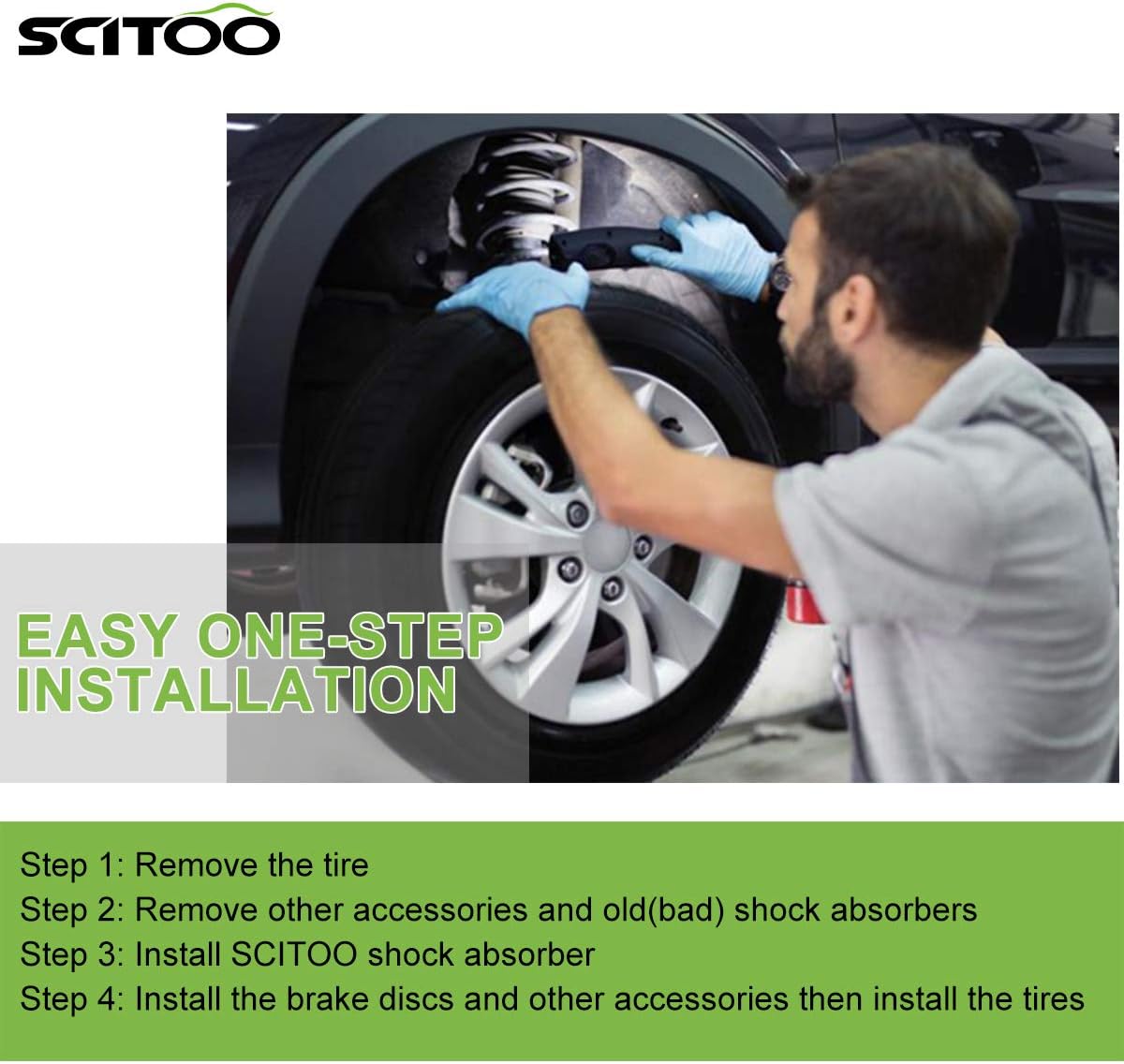 SCITOO Juego de 2 amortiguadores delanteros para Sentra, amortiguadores y puntales para Nissan Sentra Amortiguadores 2013 2014 2015 2016 2017 2018