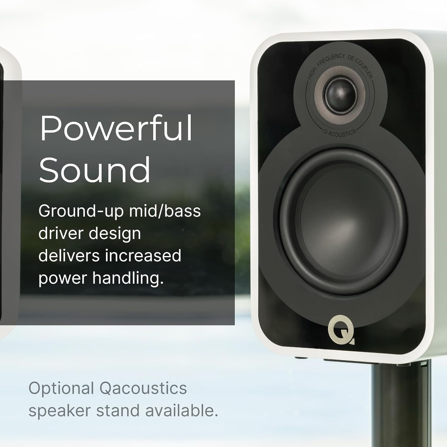 Q Acoustics 5010 – Par de altavoces compactos para estantería, color blanco satinado, controlador mediobajo de 4.5 pulgadas, tweeter de 1 pulgada,