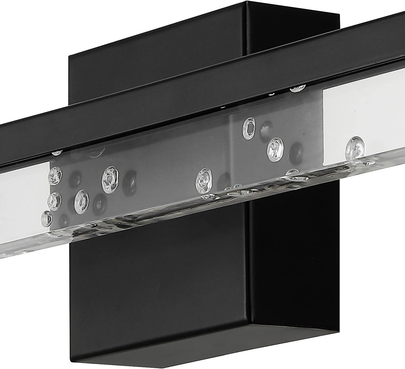 Eyely EYL7128A Paulina – Luz LED integrada de acrílico de 22 pulgadas para entrada, vestíbulo, baño, pasillo, dormitorio, color negro y transparente