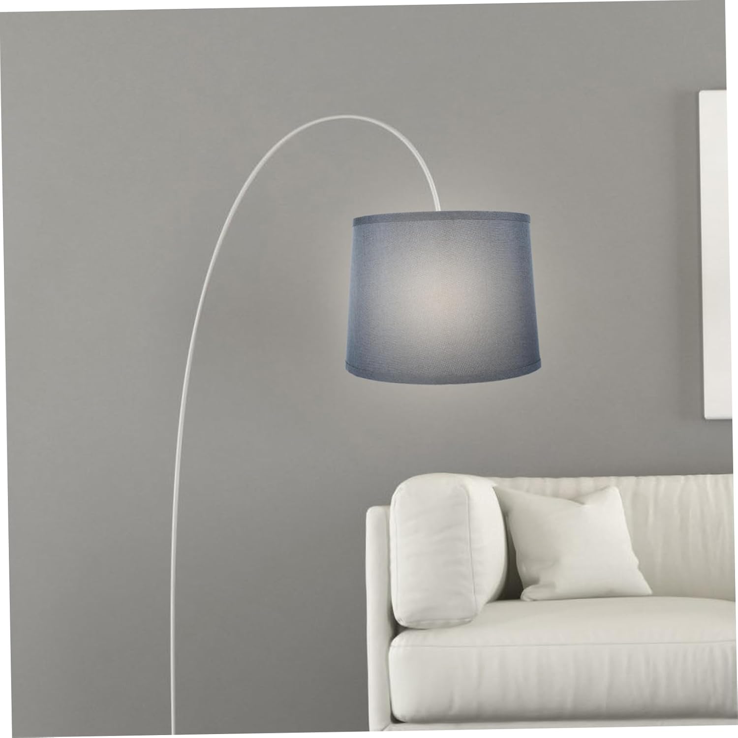 MERRYHAPY Pantalla de lámpara de lino, pantalla de pie, accesorios de mesa, pantalla rústica, pantalla de luz de piso, pantalla de lámpara simple,