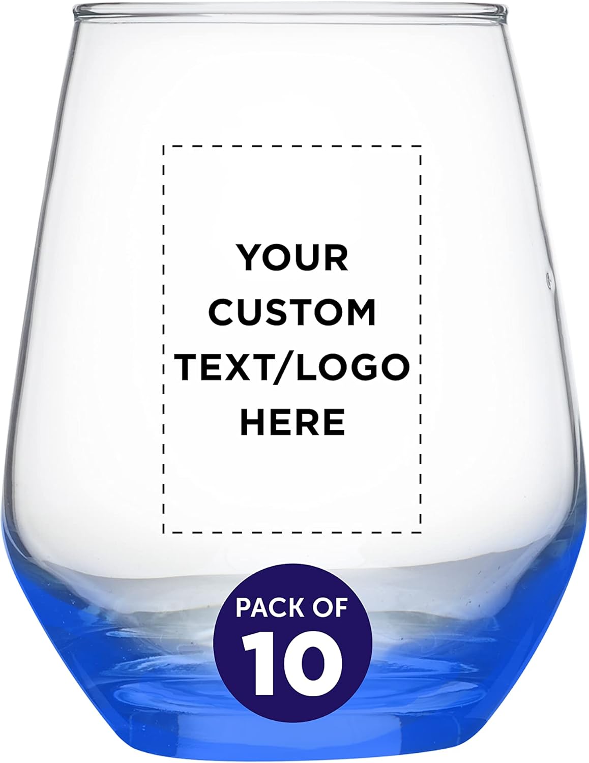 Copas de vino de sílice personalizadas sin tallo de 12 onzas, juego de 10, paquete personalizado a granel, cristalería de restaurante, perfectas