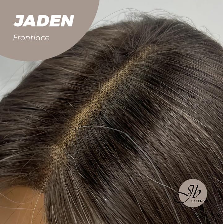 JADEN – Peluca de encaje frontal precortada, balayage, rubio degradado, pelucas sintéticas para mujer, pelucas sintéticas naturales para uso diario