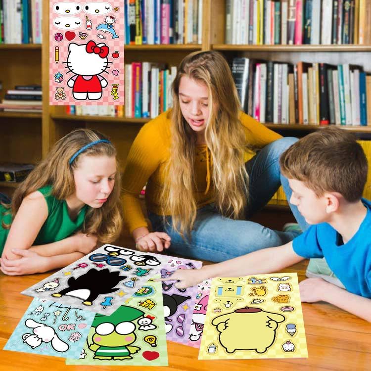 Lindas calcomanías de anime para niños, 24 hojas para hacer tus propias calcomanías de anime de dibujos animados, calcomanías para adolescentes,
