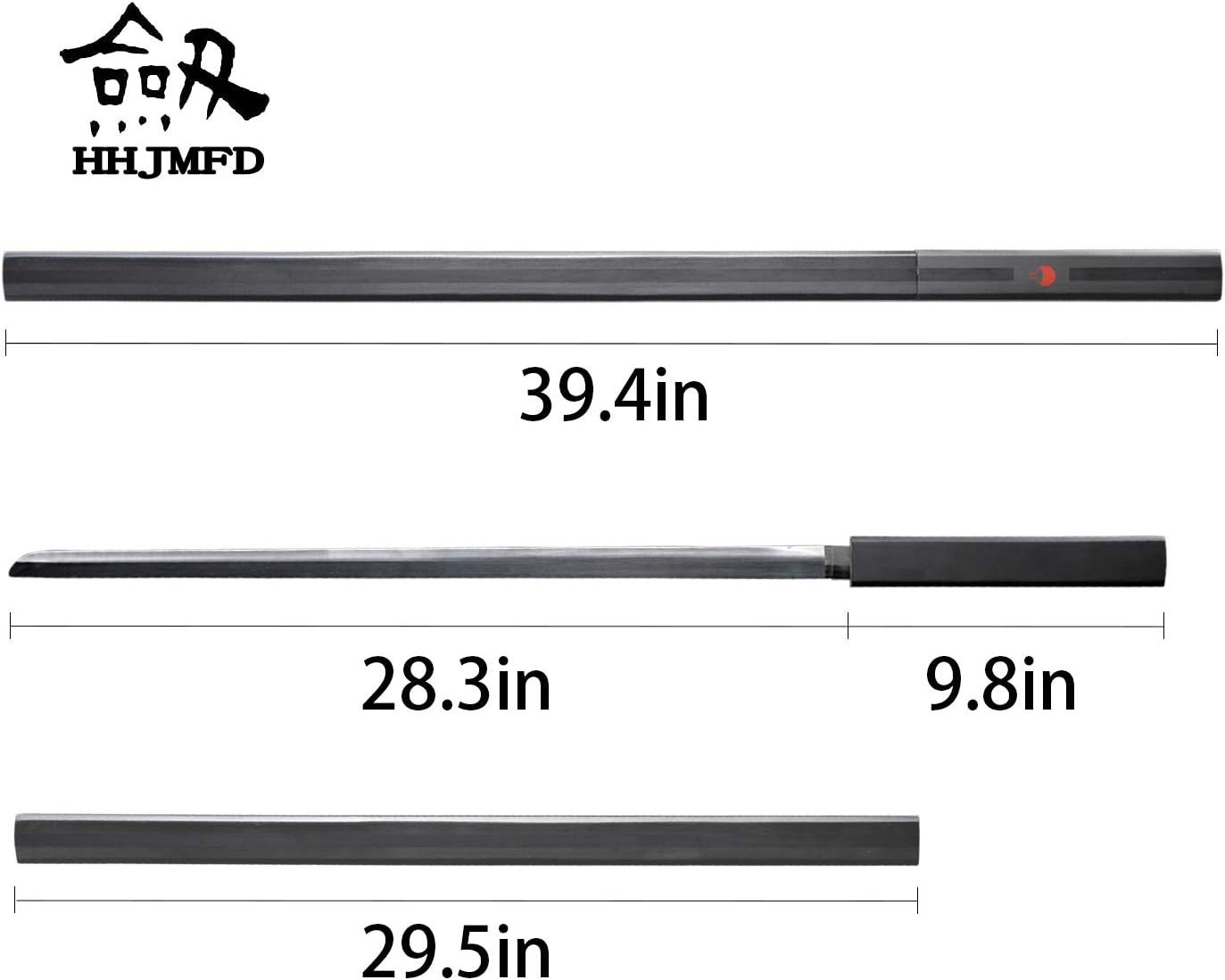 Espada en cosplay y anime Sasuke Kusanagi de acero inoxidable Katana Samurai Sword