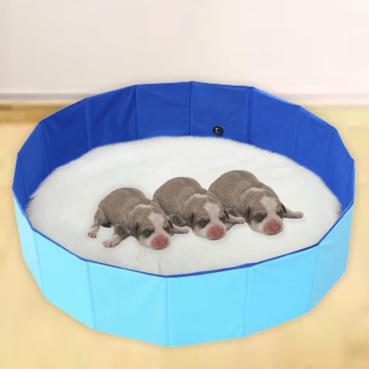 Piscina plegable para perros grandes, piscina portátil y plegable para mascotas, perros y gatos (L-32 x 8 pulgadas)