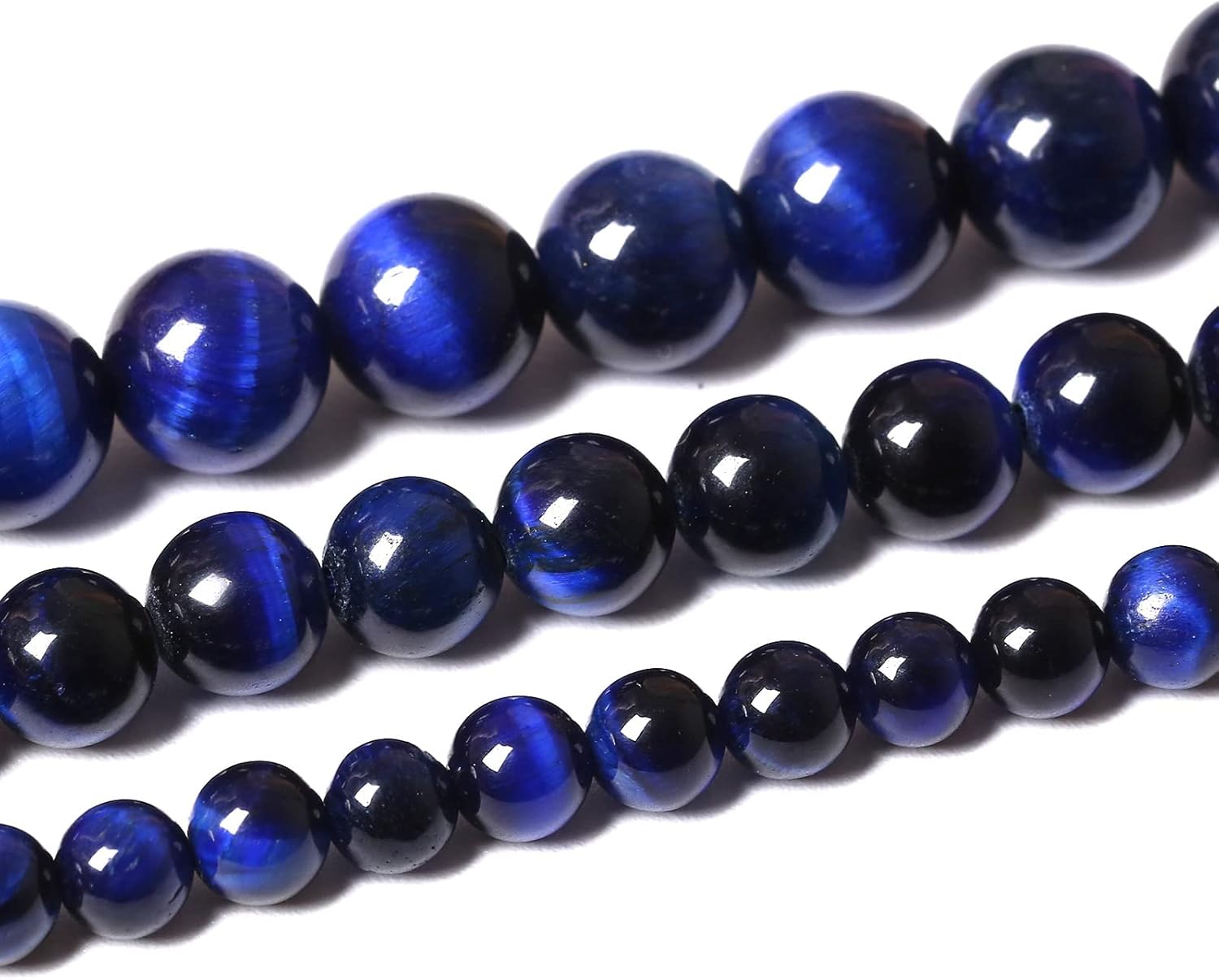 90 cuentas de piedra natural AAA de ojo de tigre azul de 0.157 pulgadas (0.157 in) con piedras preciosas naturales para sanación y energía para