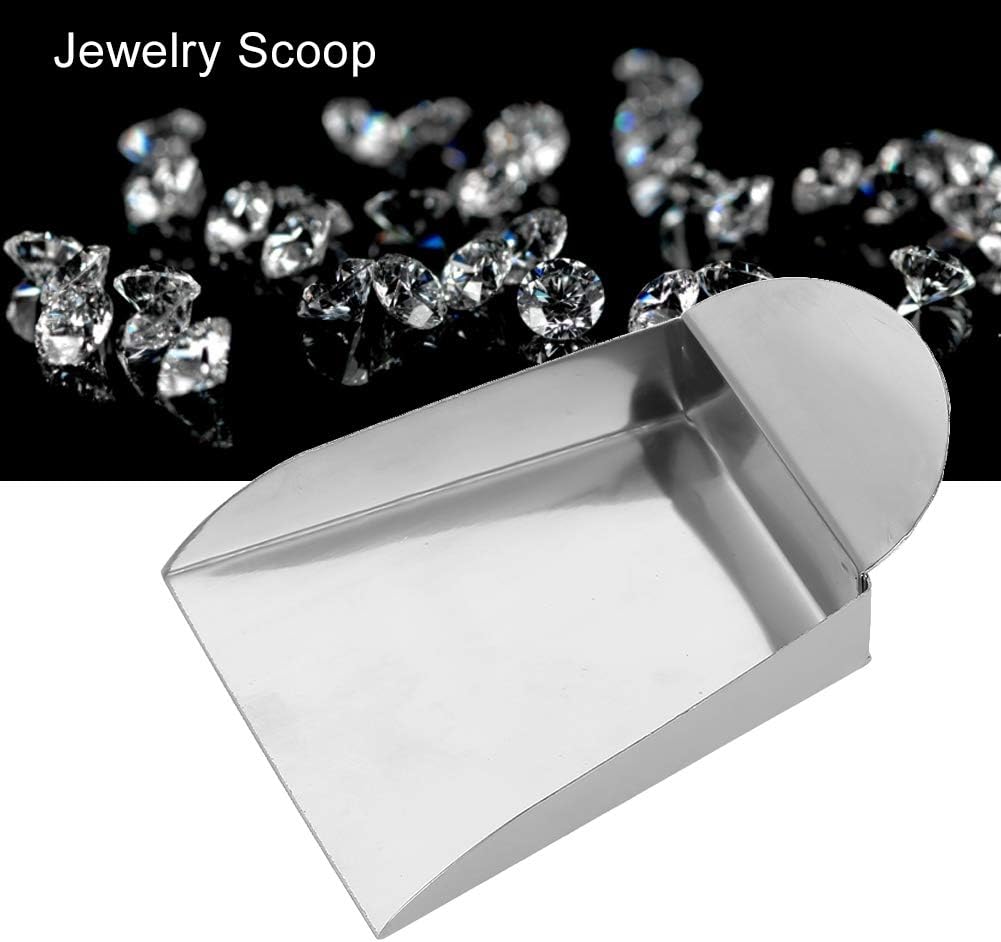 Espátula de joyería para cuentas de diamantes de piedras preciosas de perlas, herramienta de acero con mango de placa para clasificar espátula y
