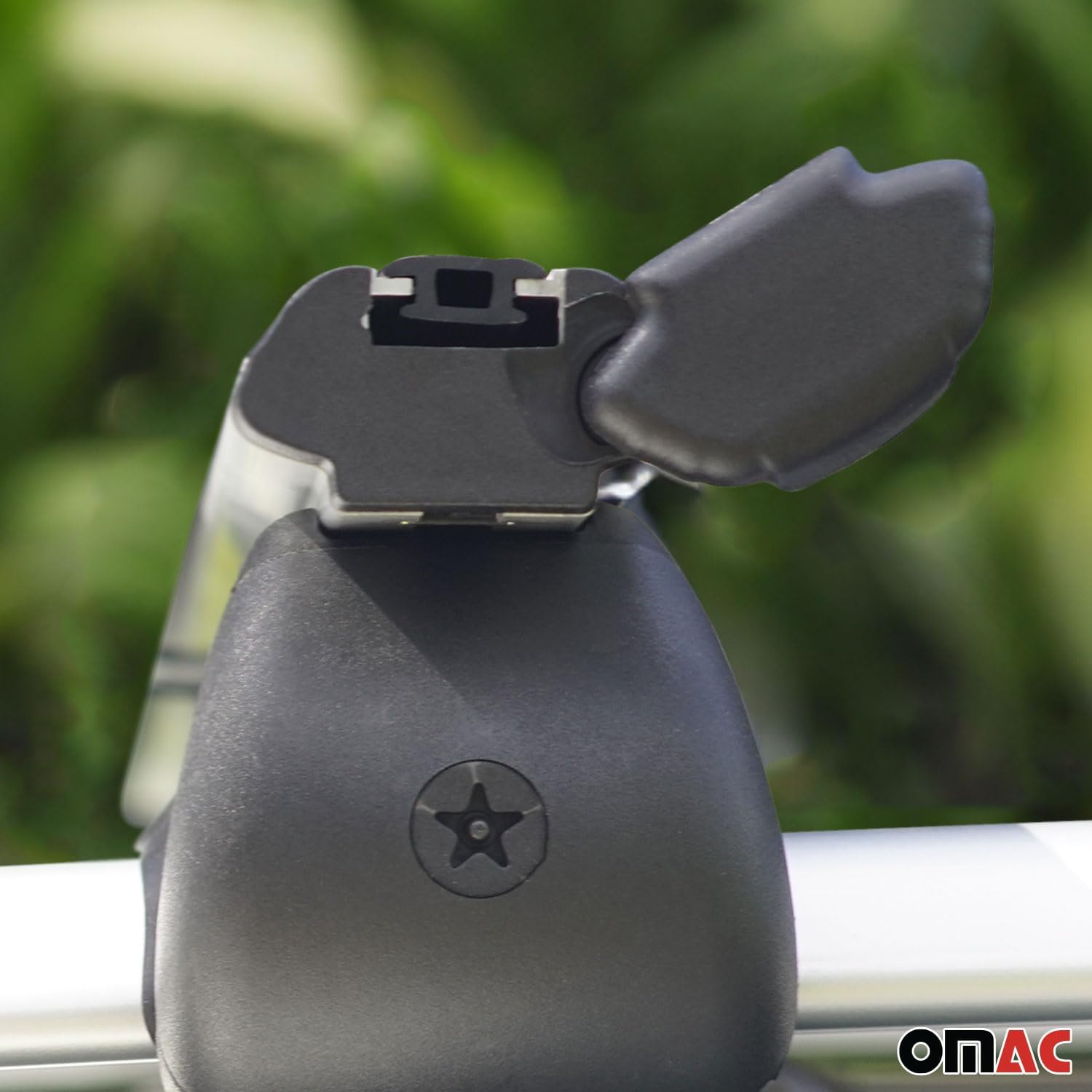 OMAC Portaequipajes con cerradura para Mazda CX-90 2024, color gris, 2 piezas antirrobo para viajes, kayak, canoa, surf, esquí, snowboard, camping