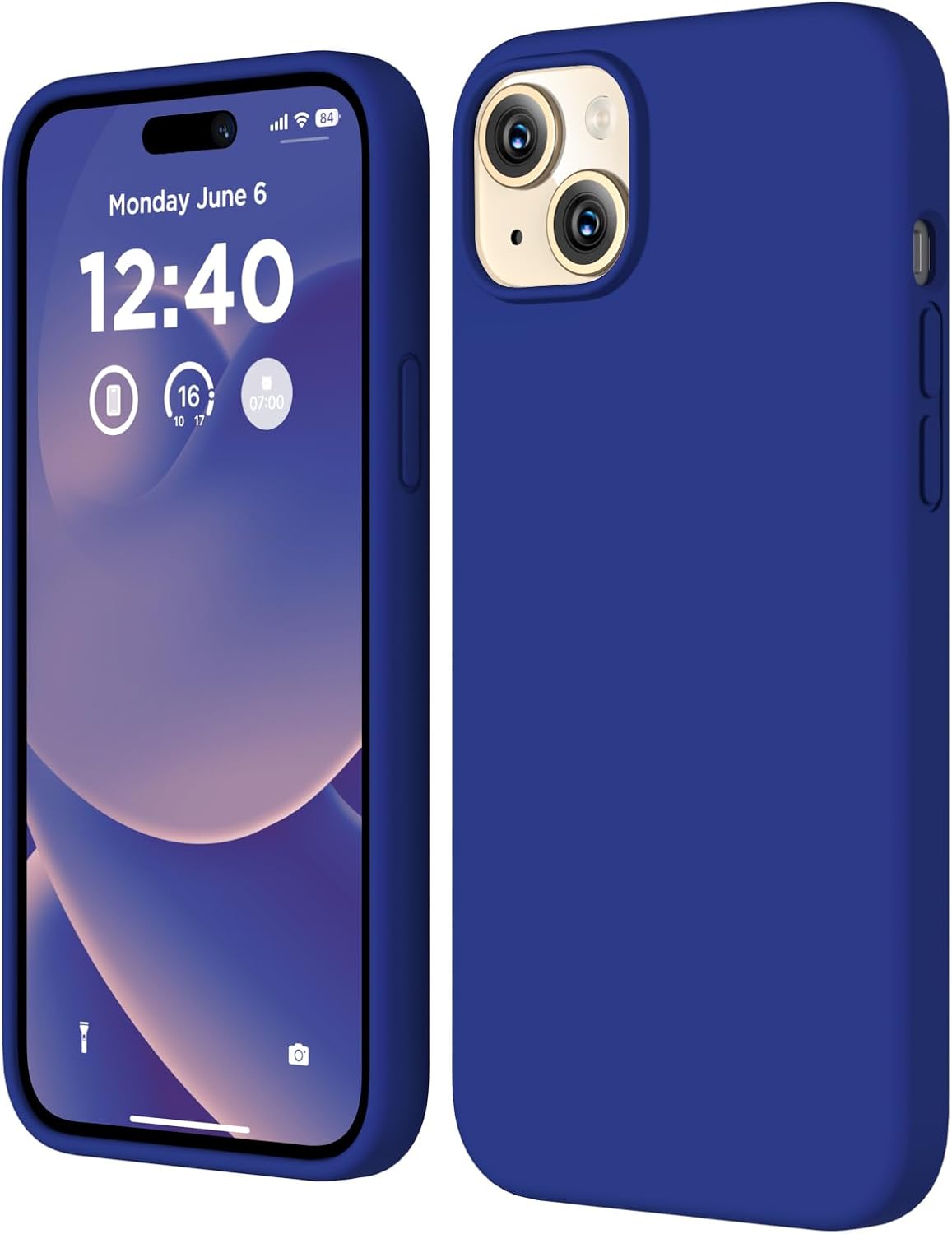 Compatible con iPhone 15, funda de silicona líquida, funda protectora de cuerpo completo a prueba de golpes forro de microfibra suave antiarañazos,