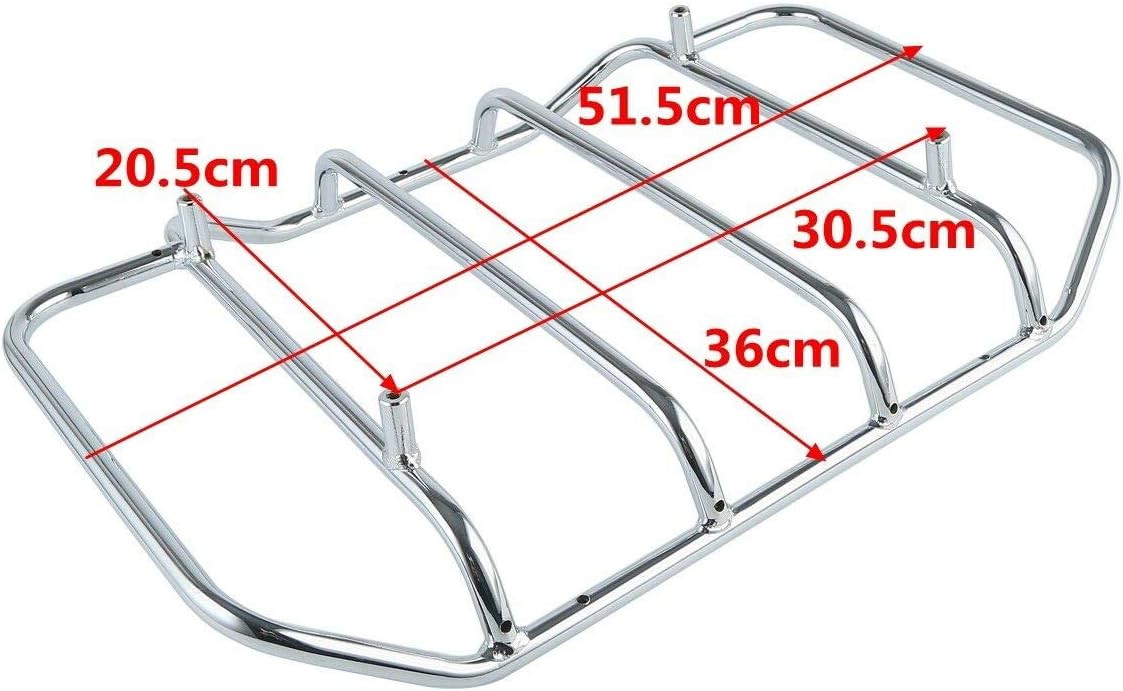 XFMT Portaequipaje de respaldo con luz LED de frenogirocola para Harley Touring Tour Pak 2014-2020