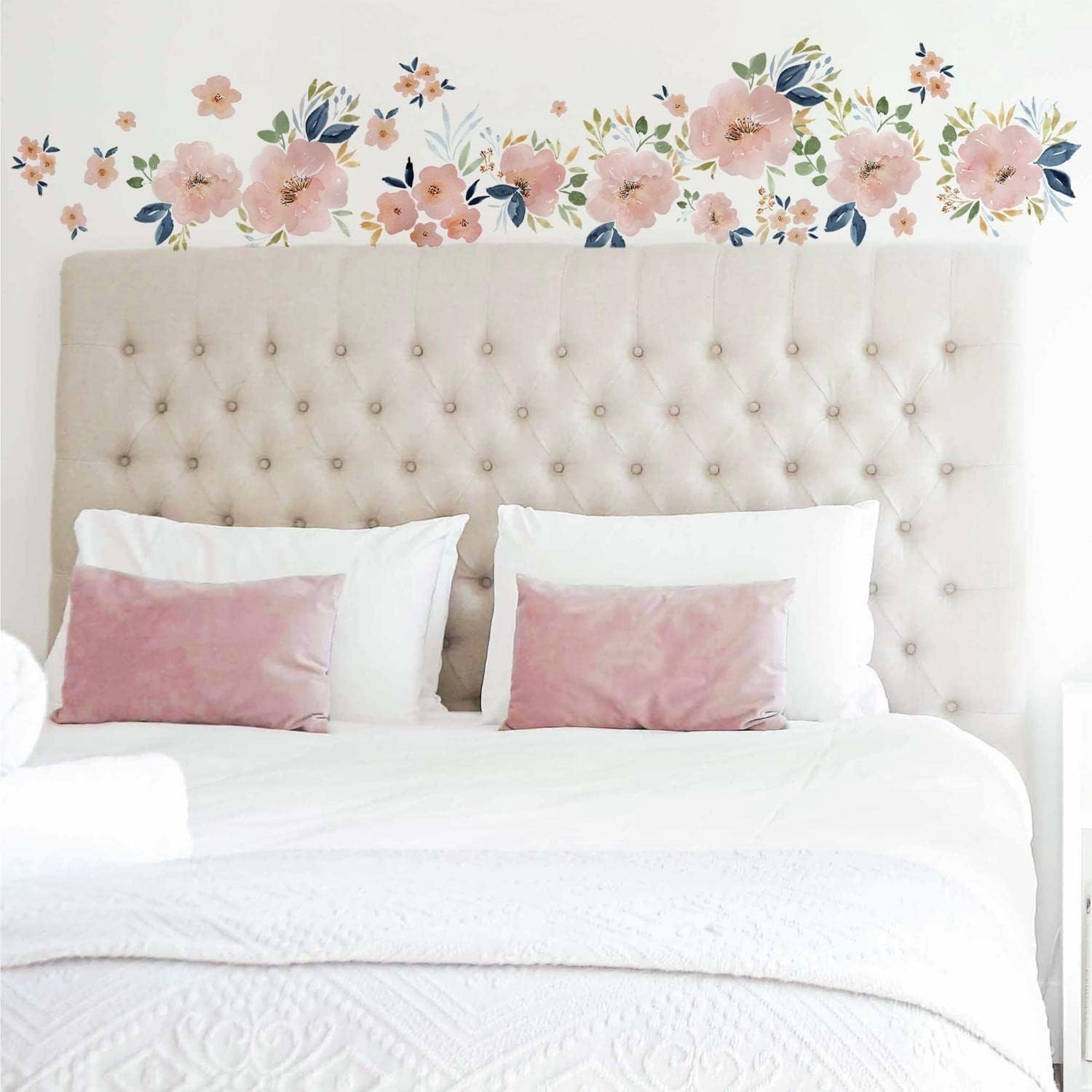 RoomMates RMK5109SCS Beth Schneider Sweet Blooms – Calcomanías de pared para acuarela
