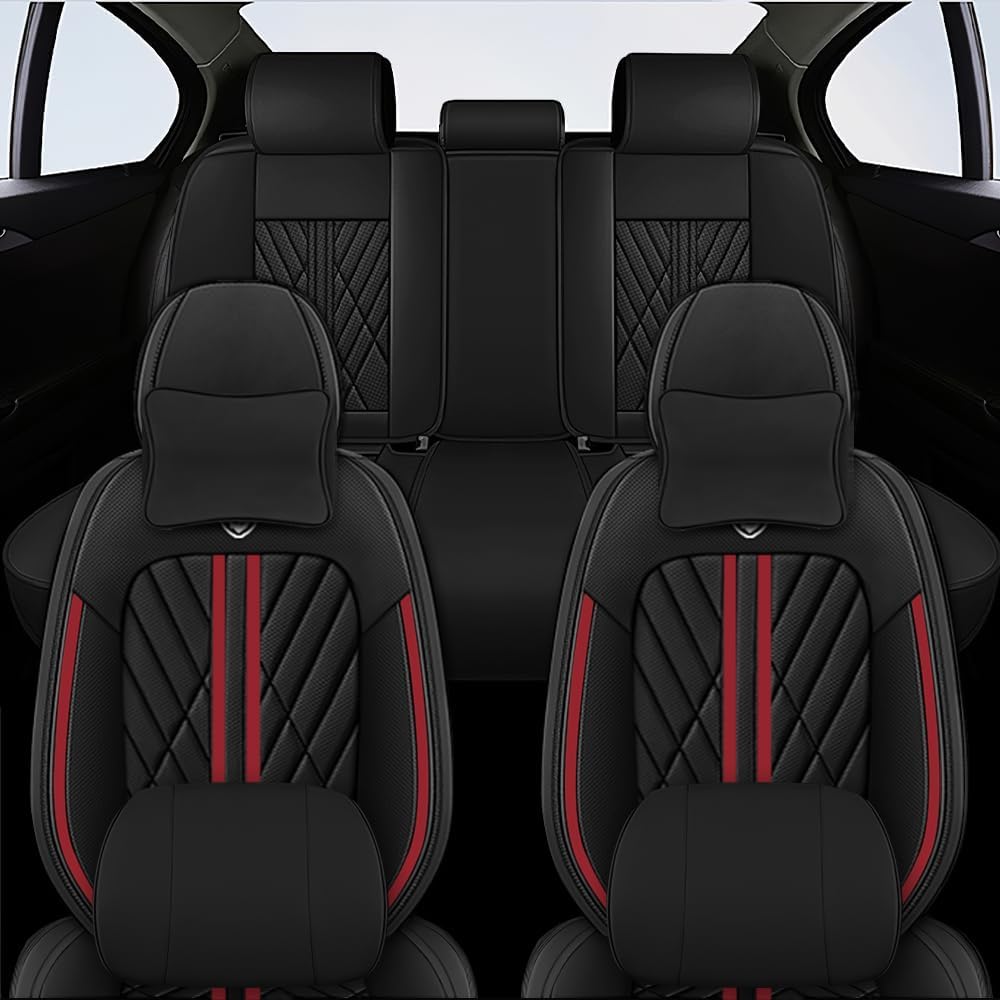 GKreeyen Funda de asiento de automóvil para Mazda CX-5 2013-2023, 5 asientos, de piel napa, impermeable, antideslizante, compatible con bolsa de