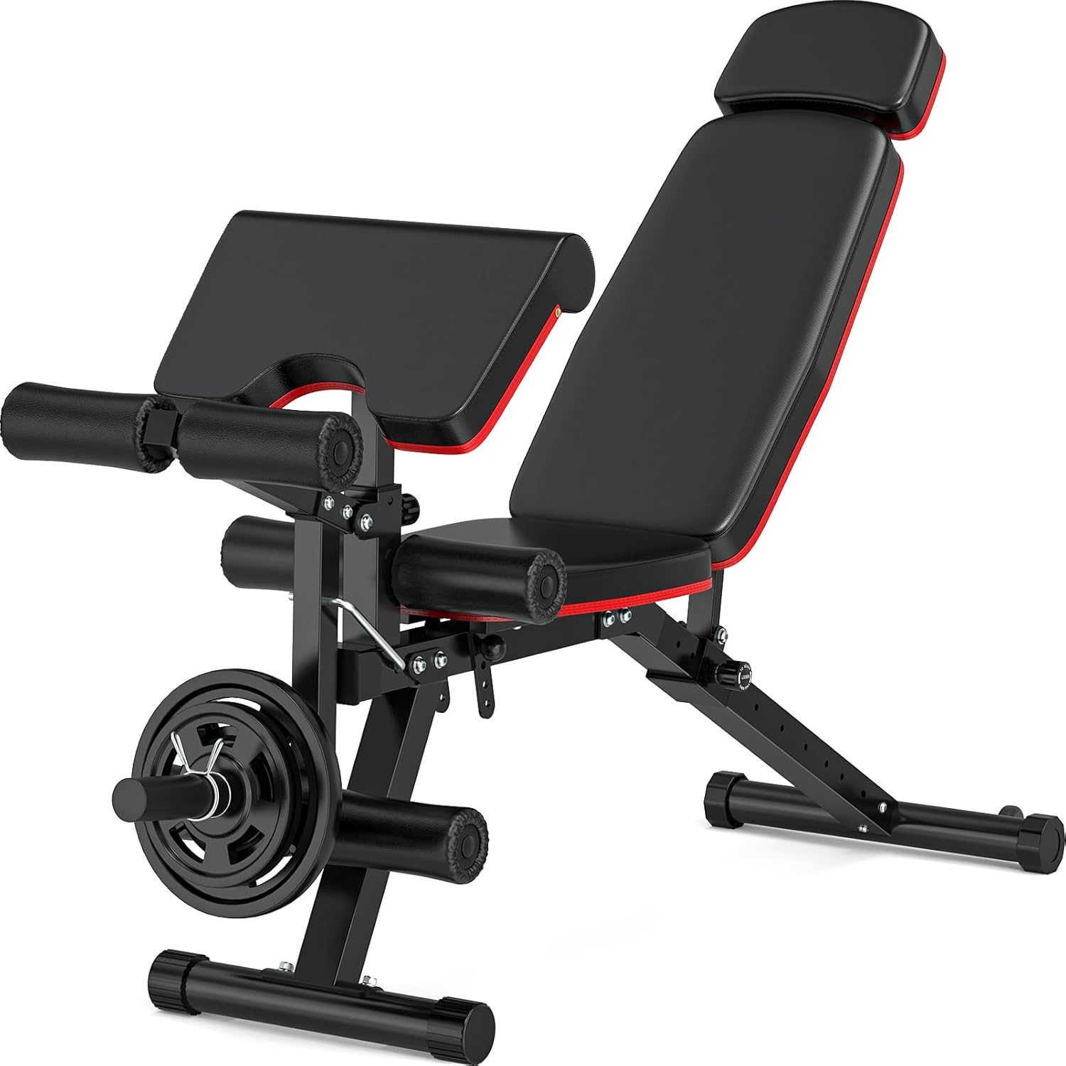 Fostoy Adjustable Weight Bench, 800lbs Workout Bench for Home Gym, Incline Decline Flat Exercise Bench Press for Full Body Strength Training with