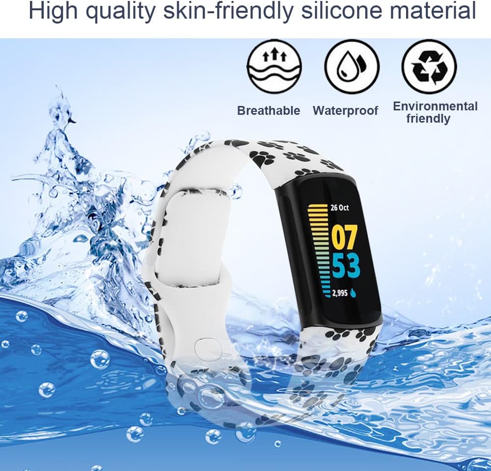 honecumi Correa de repuesto para Fitbit Charge 6 para mujeresFitbit Charge 5, correa de reloj deportivo de silicona suave para Charge 6Charge 5 para