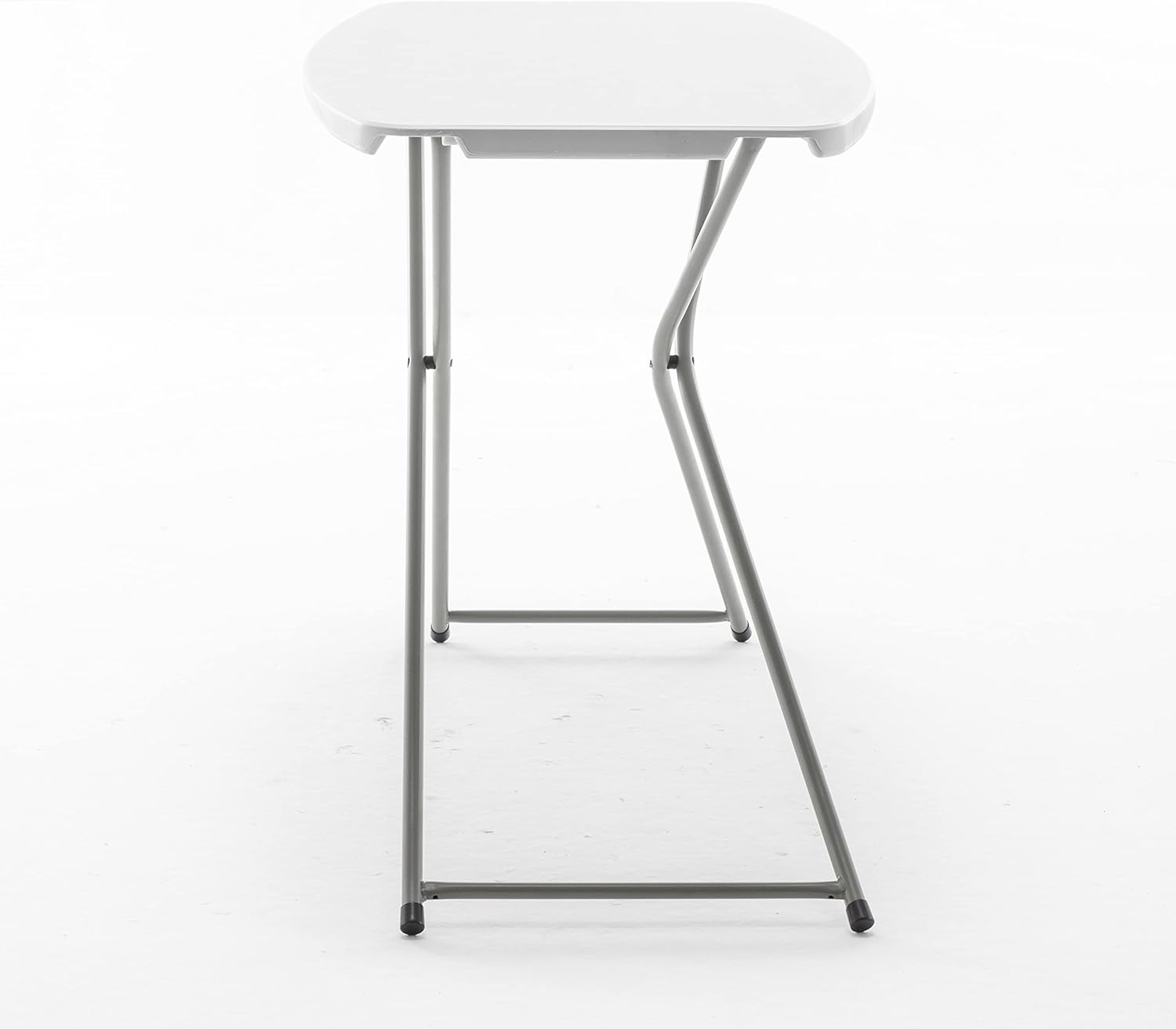 BTEXPERT Personal Adjustable Folding Laptop Table TV Tray, 29 Inch, White Granite