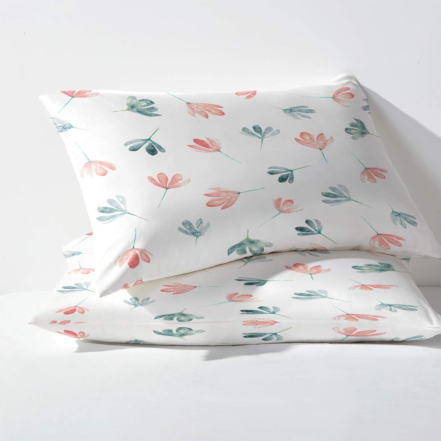 Juego de sábanas de flores tamaño Queen, sábanas botánicas florales, sábanas y fundas de almohada estampadas de 4 piezas, sábana bajera ajustable de