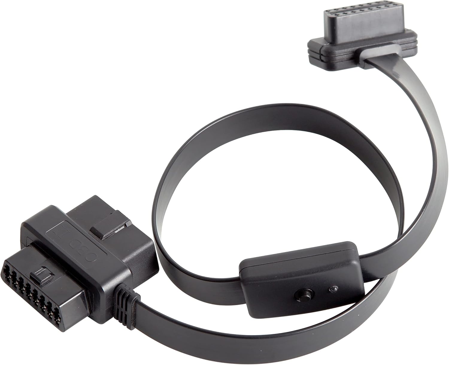 23.6 in 2ft OBD II OBD2 16 Pin coche divisor de diagnóstico cable hembra a machohembra adaptador de cable de extensión con interruptor de