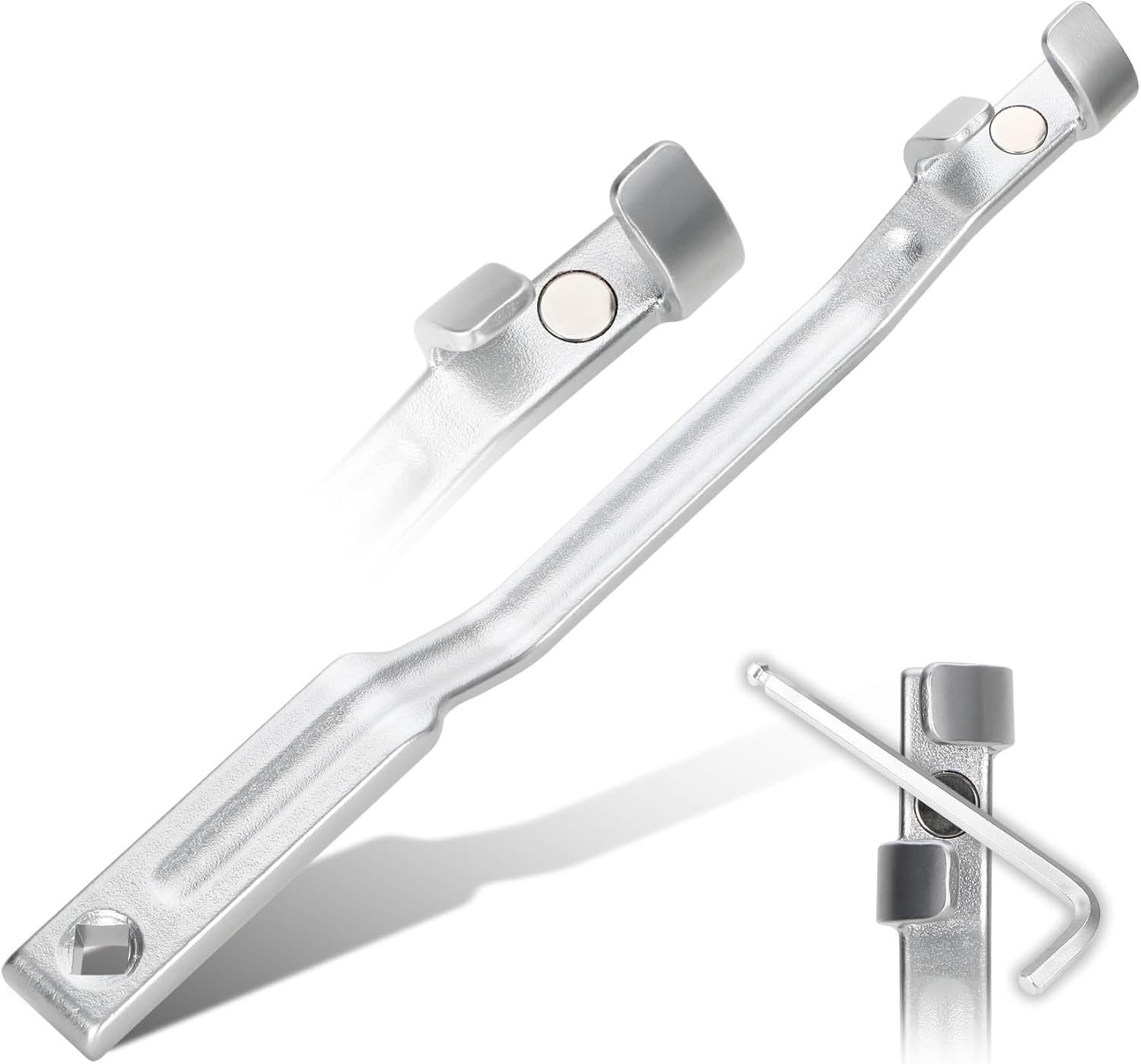 Barra extensora de llave de 15 pulgadas con imán, extensión de llave con orificio de 12 pulgada, para mecánicos, comerciantes de garaje, manitas