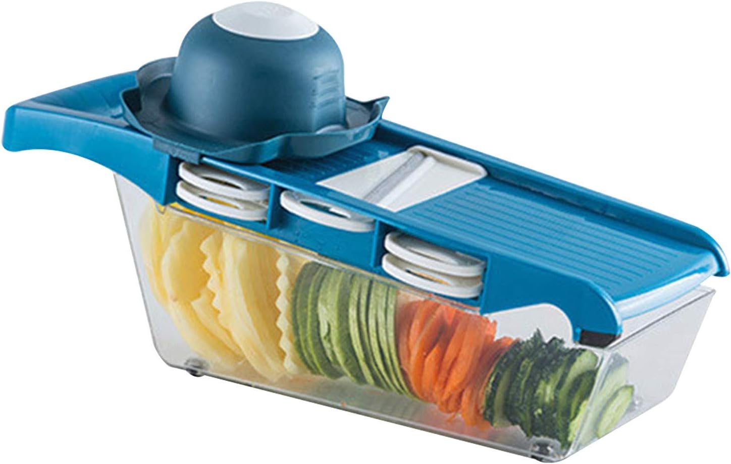 Cortador de verduras para ensalada de cebollas, cortador de verduras con 6 cuchillas intercambiables, trituradora de repollo, cepilladora de mano,