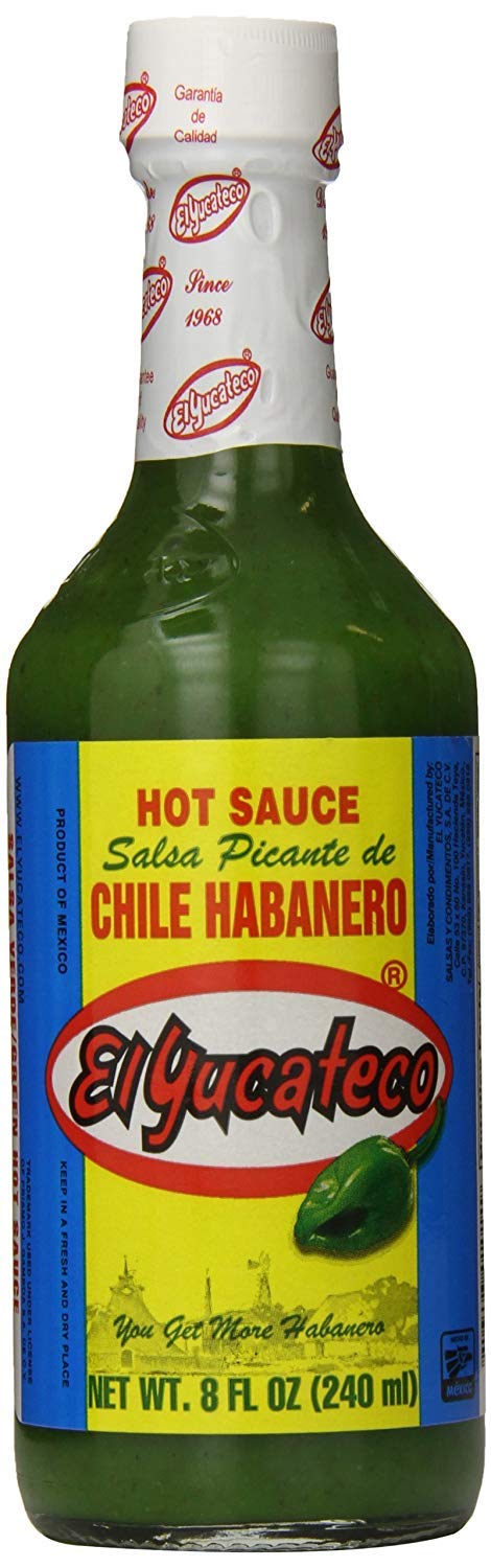 El Yucateco Salsa Picante Verde de Chile Habanero, 8 onzas