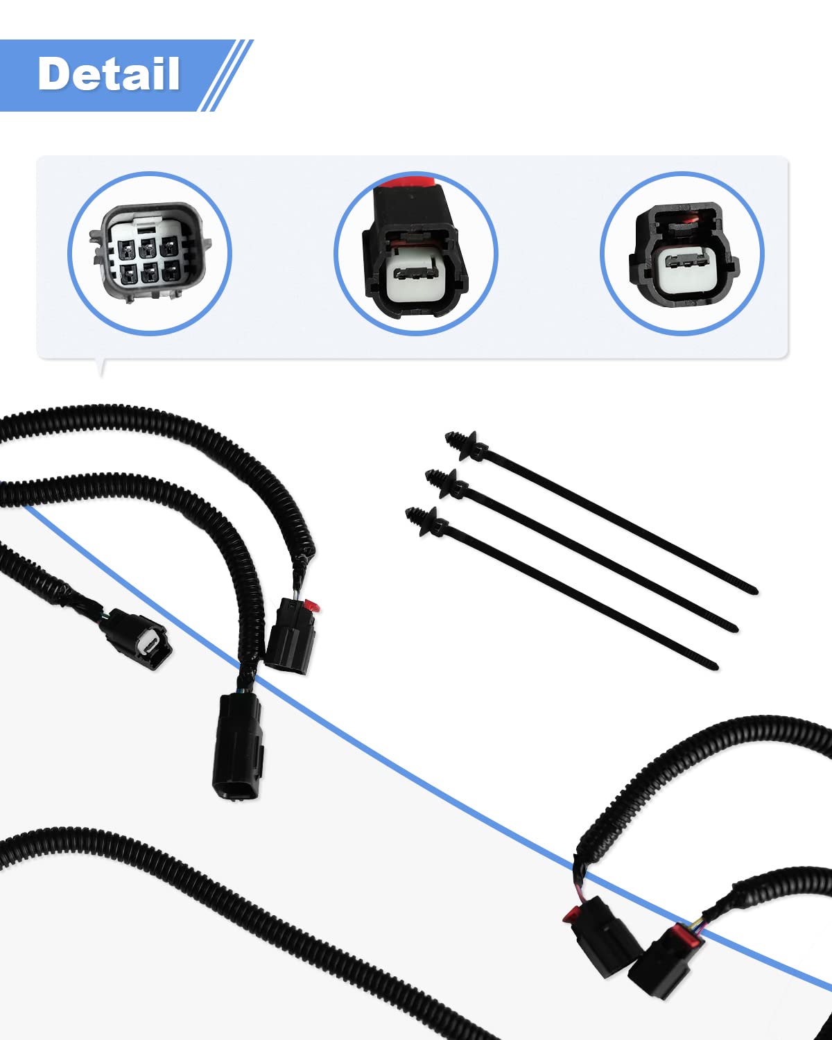 ANODZU Arnés de cableado del sensor de asistencia de estacionamiento trasero para Dodge RAM 1500 2009-2019 2500 3500 2010-2018 Reemplazar