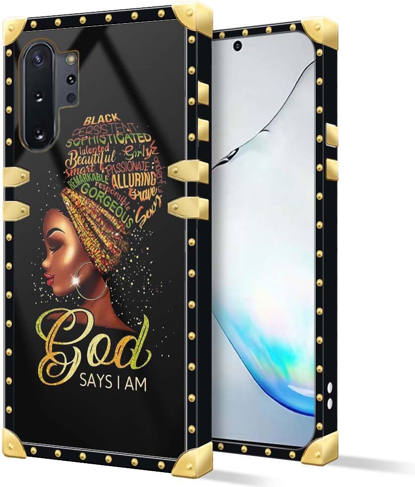 Funda compatible con Samsung Galaxy Note 10 Plus, hermosa funda dorada para niñas y mujeres, funda decorativa de lujo, de poliuretano termoplástico