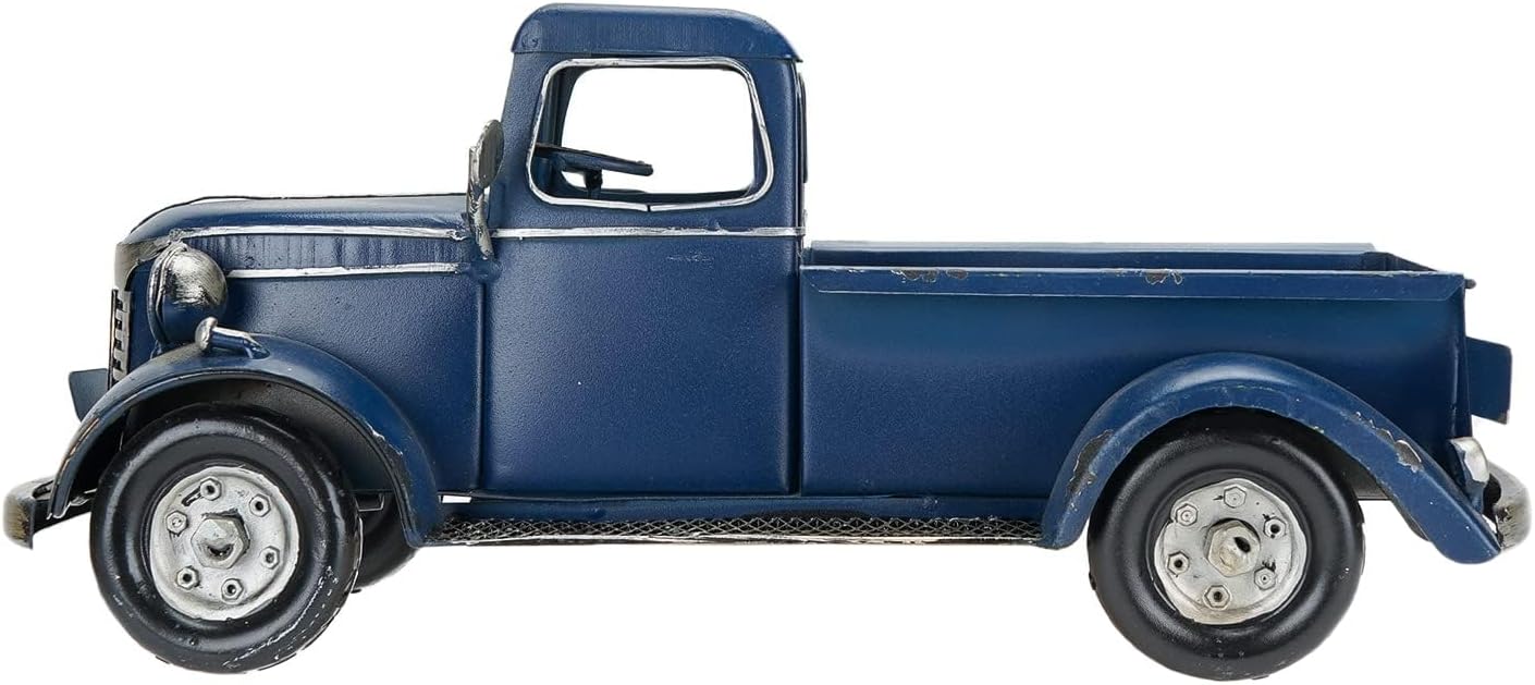 SOFFEE DESIGN Vehículos coleccionables clásicos de 12 pulgadas, decoración de hierro modelo Pick-up, figura coleccionable, soporte de vino de