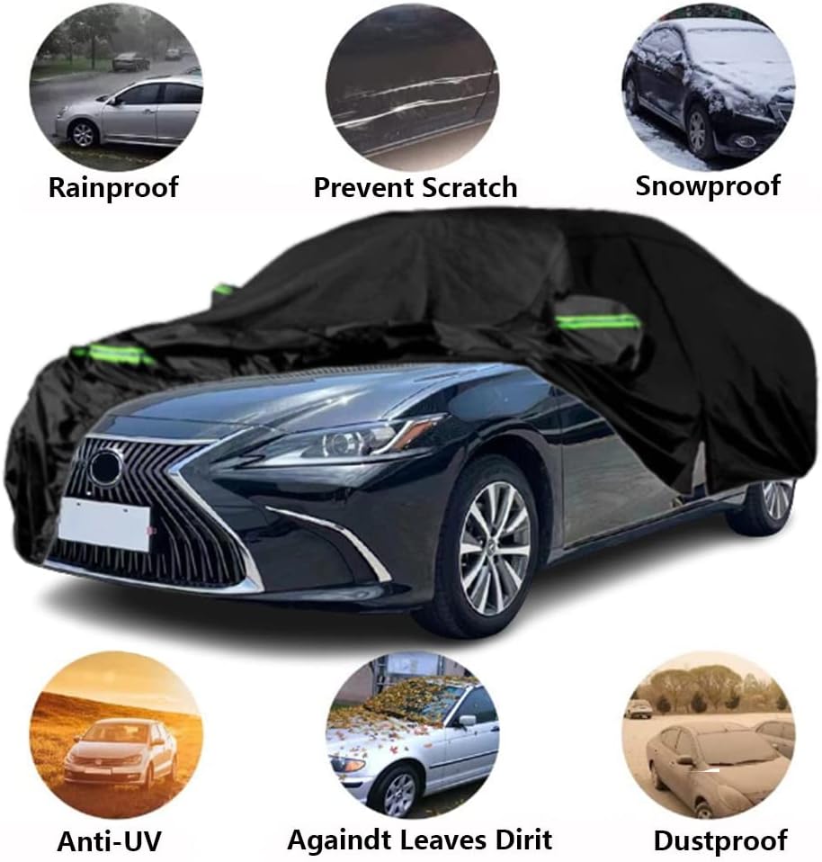 Fundas impermeables para automóvil compatibles con Lexus ES ES300 ES330 ES350 2001-2023, para todo tipo de clima, con puerta de cremallera,