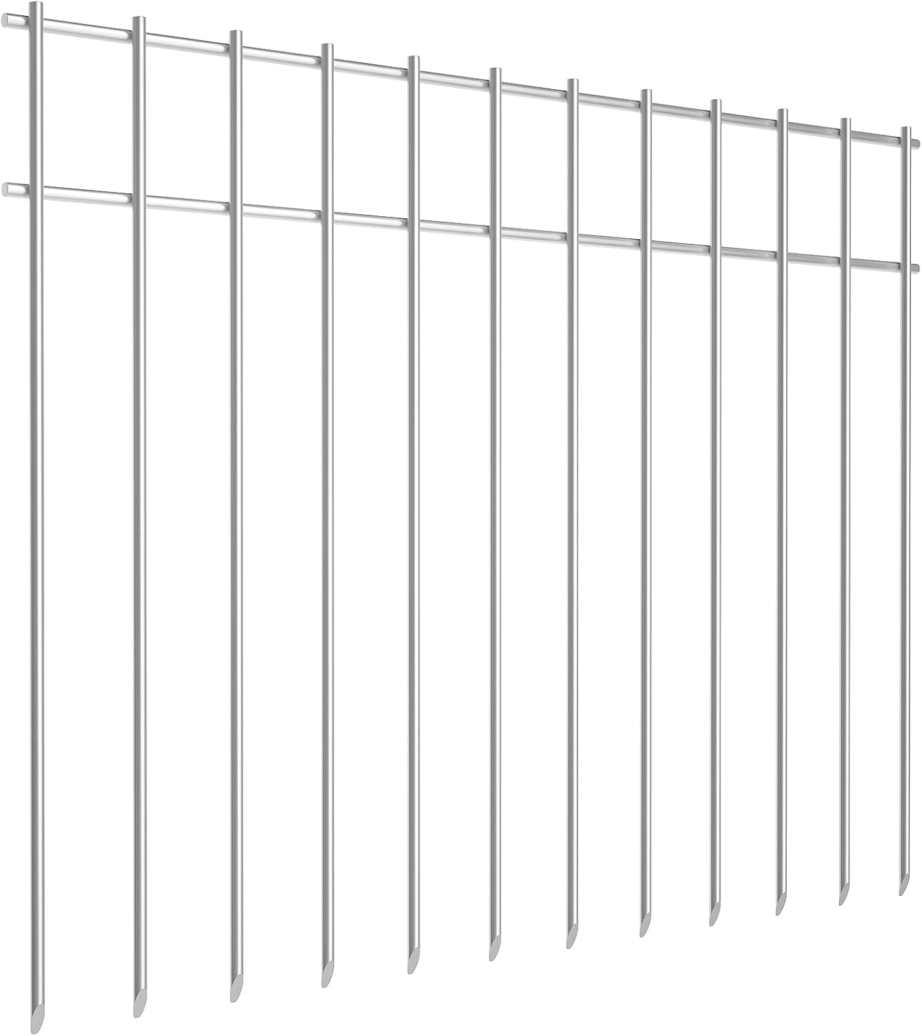 Paquete de 4 vallas de barrera de animales subterráneas decorativas para jardín de 20 x 15 pulgadas, 4 calibres de acero galvanizado, estacas de