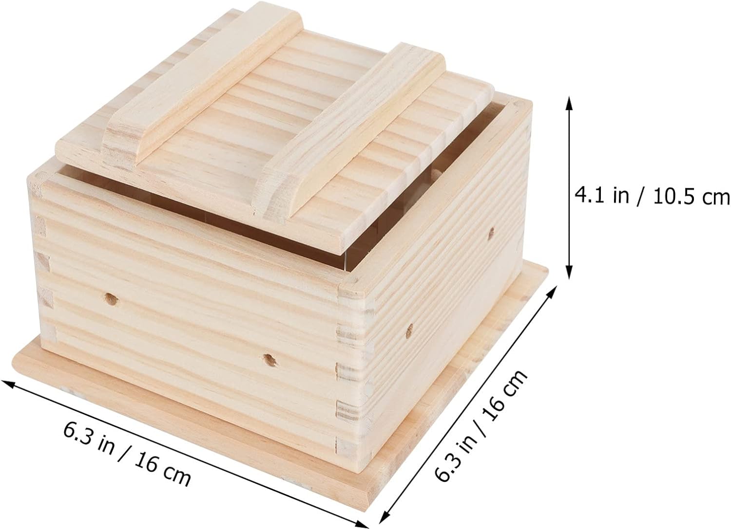 Generic Caja de molde de prensa de tofu, fabricante de tofu de madera casera, máquina de queso de tofu, molde de tofu de agua, kit de fabricación de