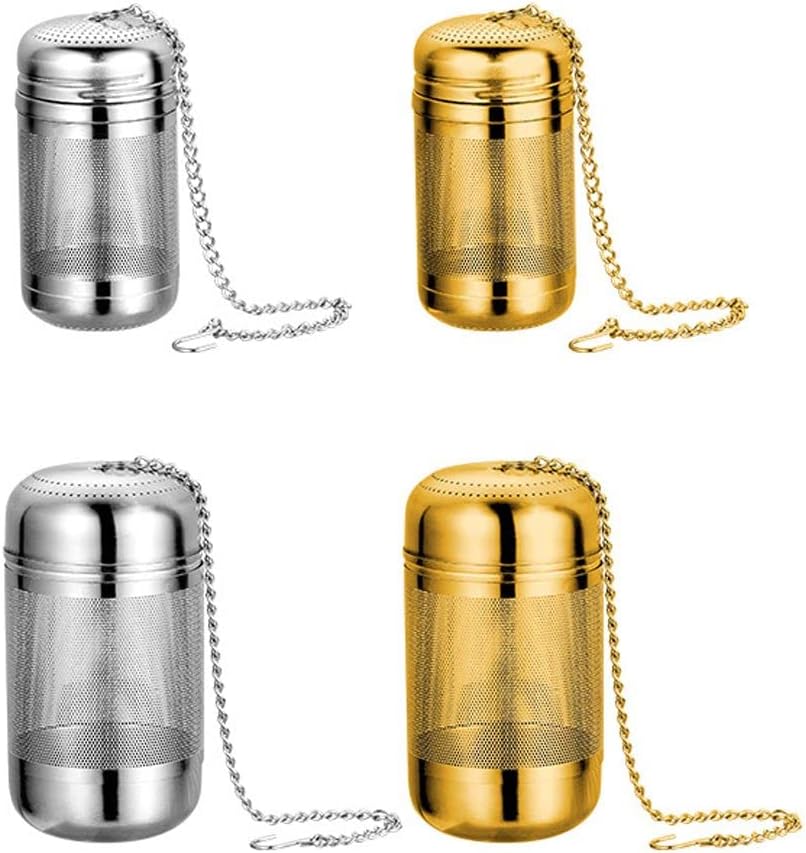 1 colador de té, infusor de té de acero inoxidable, hojas de té, condimentos de especias, tetera, filtro de café de malla fina (S, plateado)