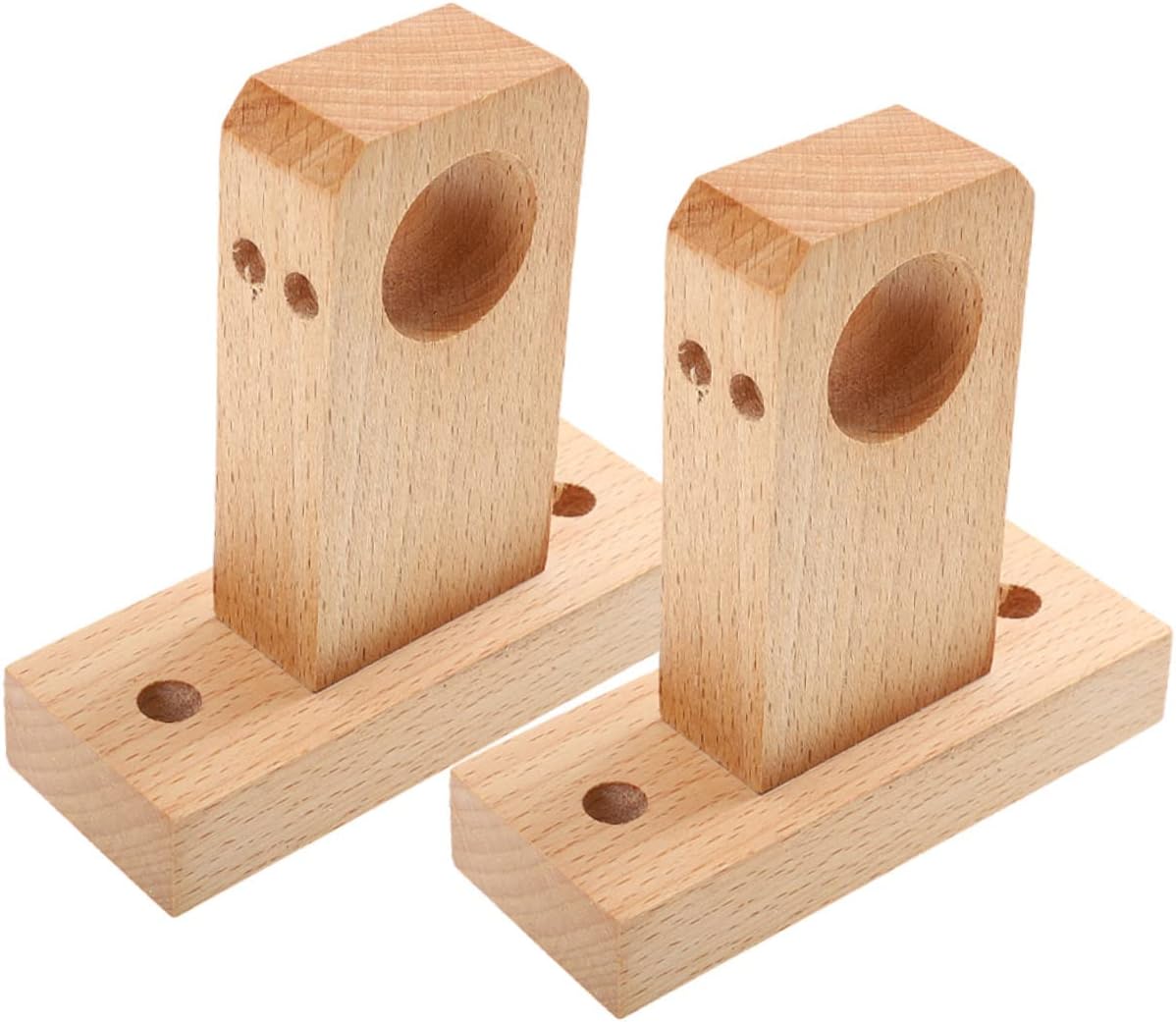 DOITOOL Soporte de cortina de cocina, soporte de cortina de madera pesada, soportes de barra de soporte para ventana, ganchos de pared para
