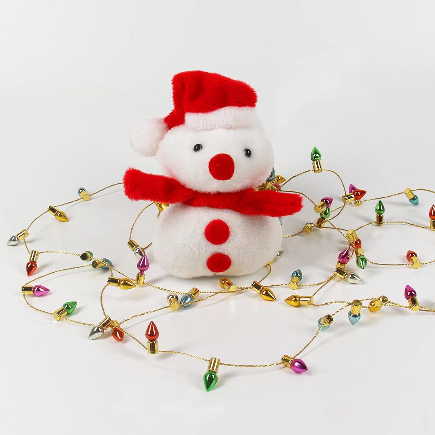 Orgrimmar Cadena de luces falsas para decoración de Navidad, casa de muñecas, muebles en miniatura, accesorios de cadena de luces (49.2 ft591