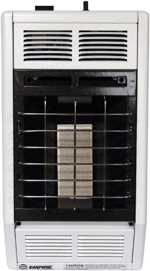 Empire SR10TW – Calentador de gas natural sin ventilación infrarroja 10000 BTU, control termostático