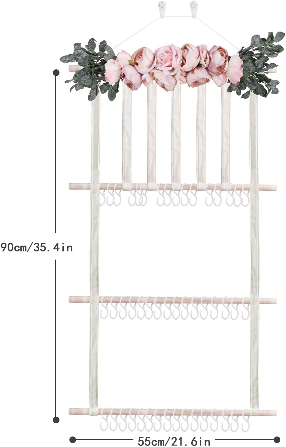 Soporte para diadema para niñas, accesorios para el cabello de bebé, organizador de almacenamiento para colgar en la pared, decoración para