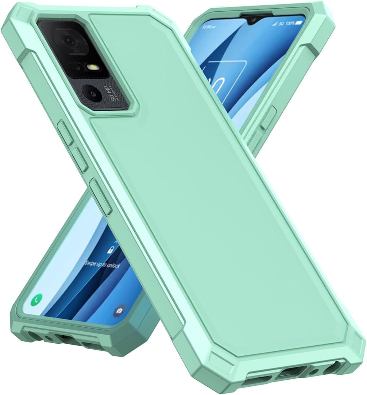 Ailiber Funda para TCL 40 X, TCL 40XE funda de teléfono de 6.56 pulgadas con protector de pantalla, protección de estructura de doble capa,
