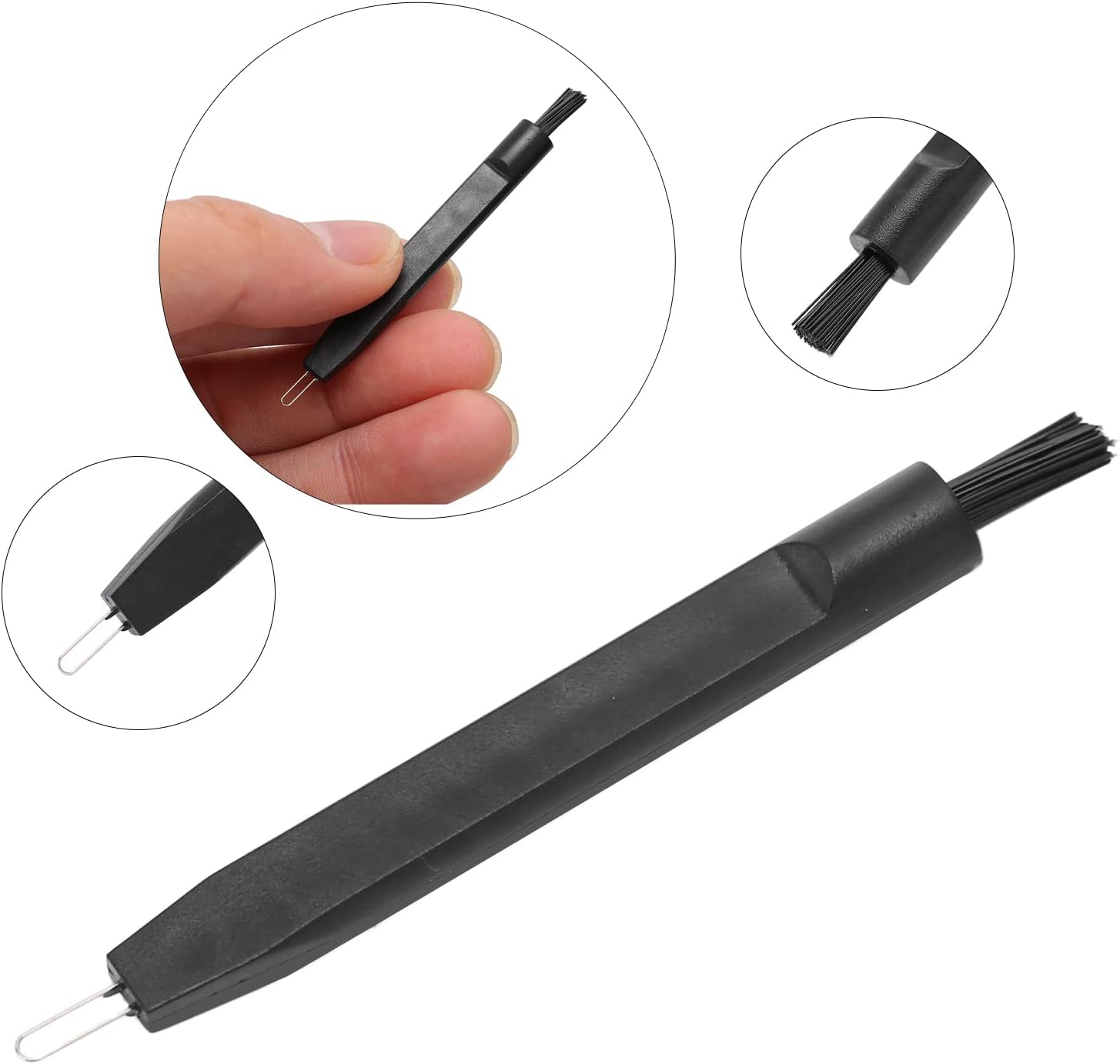 20 unidades de amplificador auditivo de limpieza, cepillo de limpieza con bucle de cera imán limpiador multifunción para auriculares, auriculares,