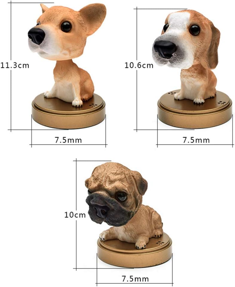 ULTNICE Tablero de instrumentos con cabeza de árbol de cabeza de resina, figuras de cachorros, cabeza de resina, para el hogar, tablero de