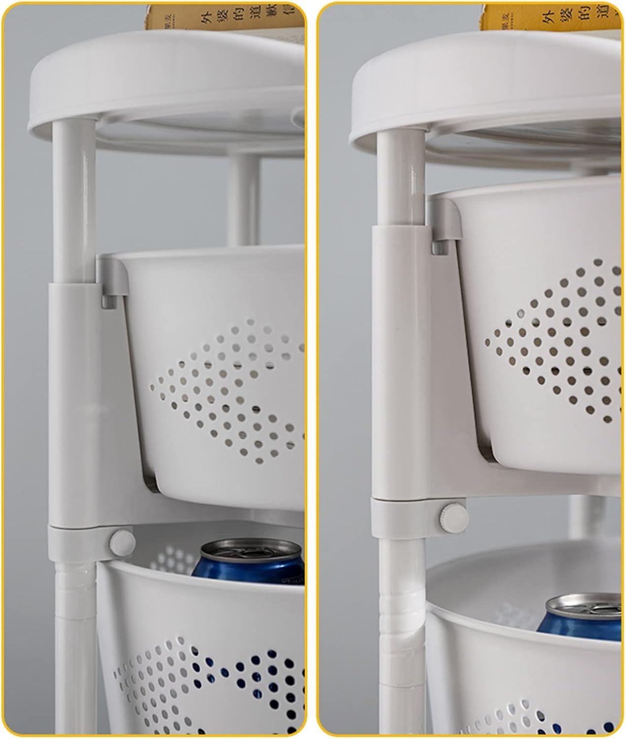 LYNICESHOP Estante de almacenamiento de 5 niveles de altura ajustable multiuso, blanco, plástico y acero al carbono