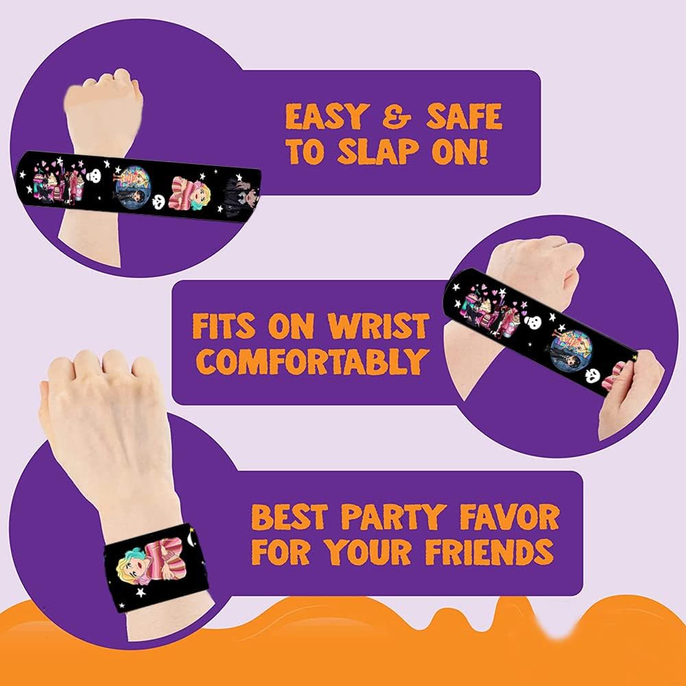 Pulseras de miércoles para niños y niñas, regalos de fiesta, suministros de decoración para fiesta de cumpleaños, bolsas de regalo, escuela, aula,