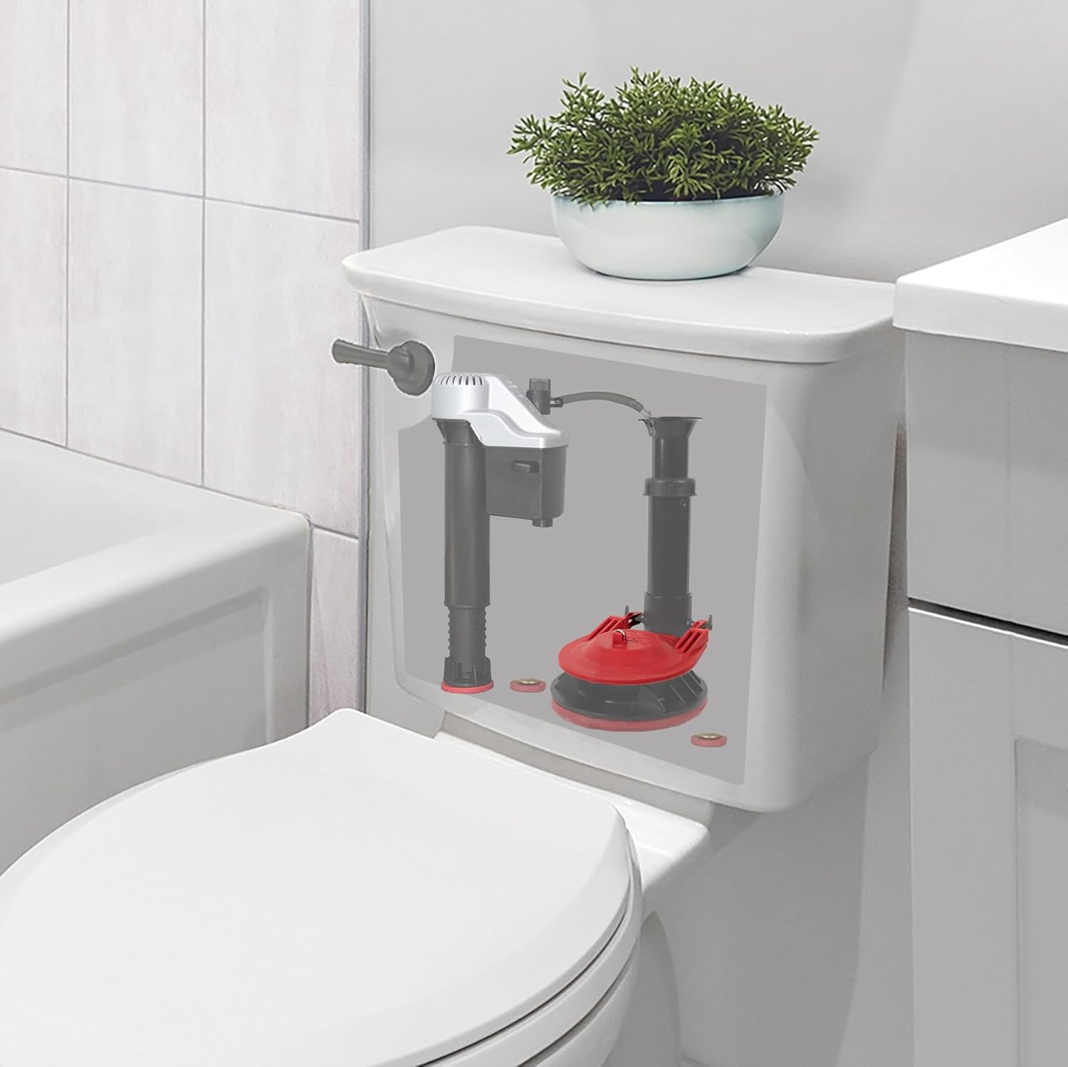 Korky La aleta universal para inodoro 3060BP reemplaza la mayoría de las aletas grandes de 3 pulgadas, goma de larga duración, fácil de instalar,