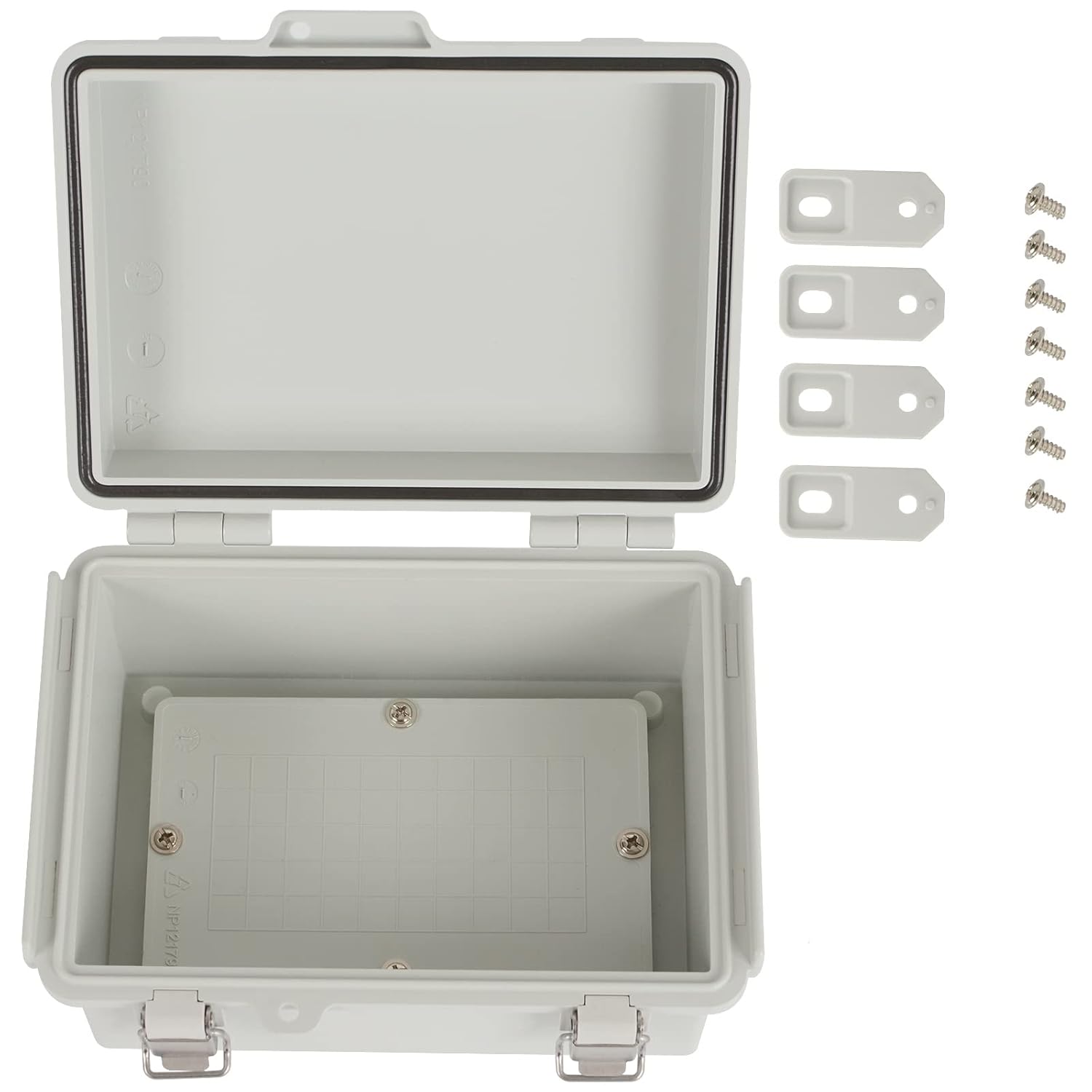 Caja de conexiones ABS plástico IP67 impermeable cajas eléctricas a prueba de polvo recinto eléctrico universal con soporte de pared para proyecto