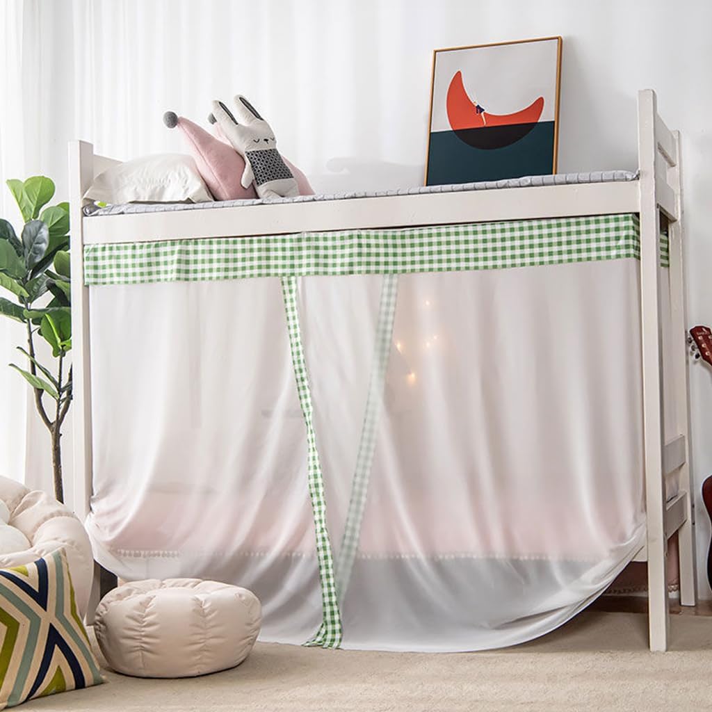 Cortinas de mosquitera para litera, transpirables, a prueba de polvo, para cama individual, tienda de campaña, cortinas para dormitorio