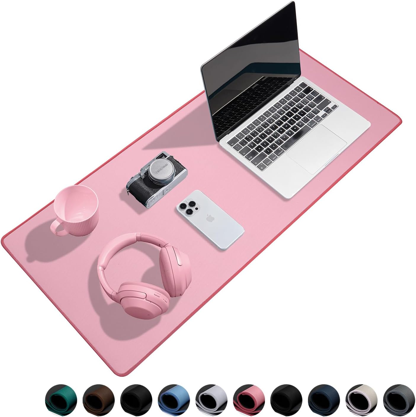 Alfombrilla de mouse grande impermeable para juegos con bordes cosidos duraderos, base de goma antideslizante, alfombrilla de escritorio para mouse